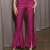 Women's Dress Pants Bootcut Wide Leg Full Length Split Micro-elastic High Waist Fashion Streetwear Party Work Fuchsia XS S Summer Fall -LIGHTINTHEBOX Shop ufxuzi1693380692461