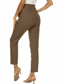 Women‘s Linen Dress Pants Trousers Cotton And Linen Magenta Orange Red Rust High Waist Streetwear Casual Comfort Holiday Daily Wear Vacation Pocket Micro-elastic Full Length Breathability Plain -LIGHTINTHEBOX Shop ugdnqs1688025664511