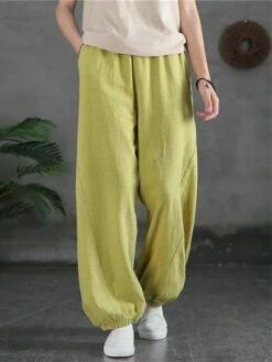 Women's Sweatpants Linen Pants Pants Trousers Full Length Vacation Vintage Street Daily Light Yellow Black M L Fall Winter 20 Women's Sweatpants Linen Pants Pants Trousers Full Length Vacation Vintage Street Daily Light Yellow Black M L Fall Winter -LIGHTINTHEBOX Shop ugdpts1697766237490