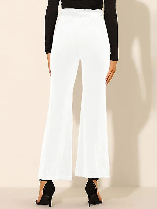 Women's Bell Bottom Chinos Pants Trousers Full Length Fashion Streetwear Street Daily Sillver Gray Black S M Fall Winter 12 Women's Bell Bottom Chinos Pants Trousers Full Length Fashion Streetwear Street Daily Sillver Gray Black S M Fall Winter - Image 10