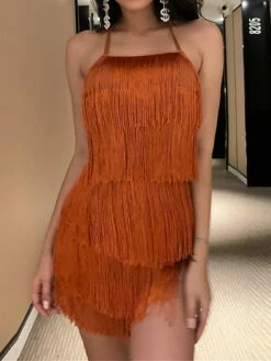 Women's Party Dress Fringe Dress Homecoming Dress Mini Dress Black White Wine Sleeveless Pure Color Tassel Fringe Spring Fall Winter Halter Neck Fashion Wedding Guest Birthday Vacation Slim 2023 S M -LIGHTINTHEBOX Shop uklgsw1693535327534