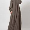 Women's Casual Dress Cotton Linen Dress Abaya Maxi Long Dress Linen / Cotton Blend Classic Casual Outdoor Daily Vacation Crew Neck Ruched Long Sleeve Spring Fall Winter 2023 Loose Fit Black Brown 2 Women's Casual Dress Cotton Linen Dress Abaya Maxi Long Dress Linen / Cotton Blend Classic Casual Outdoor Daily Vacation Crew Neck Ruched Long Sleeve Spring Fall Winter 2023 Loose Fit Black Brown -LIGHTINTHEBOX Shop ukljks1692341019221