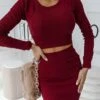 Women's Two Piece Dress Set Casual Dress Skirt Set Outdoor Daily Fashion Sexy Ribbed Midi Dress Crew Neck Long Sleeve Plain Regular Fit Black Wine Green Fall Winter S M L XL 1 Women's Two Piece Dress Set Casual Dress Skirt Set Outdoor Daily Fashion Sexy Ribbed Midi Dress Crew Neck Long Sleeve Plain Regular Fit Black Wine Green Fall Winter S M L XL -LIGHTINTHEBOX Shop uojlki1695268221521