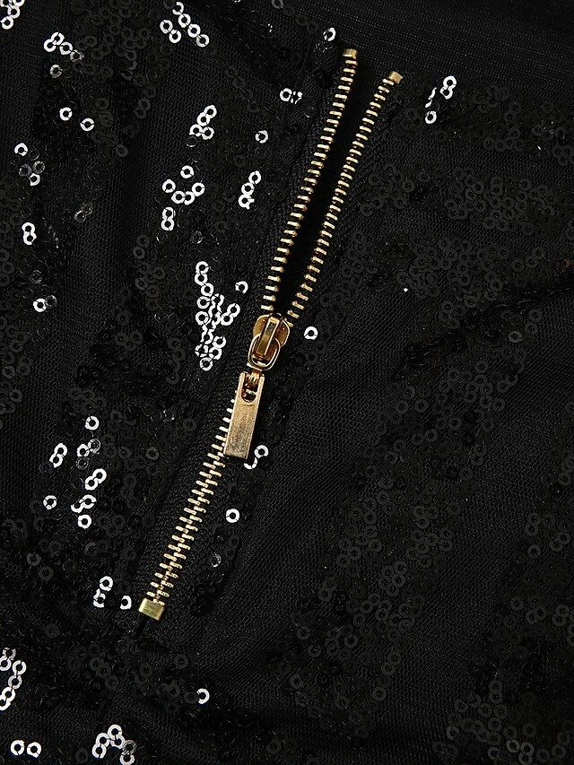 Women's Party Dress Sequin Dress Homecoming Dress Mini Dress Black Gold Flakes Black Long Sleeve Geometric Sequins Spring Fall Winter High Neck Party Party Winter Dress Birthday 2022 S M L XL 13 Women's Party Dress Sequin Dress Homecoming Dress Mini Dress Black Gold Flakes Black Long Sleeve Geometric Sequins Spring Fall Winter High Neck Party Party Winter Dress Birthday 2022 S M L XL - Image 11