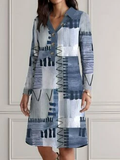 Women's Shirt Dress Casual Dress Cotton Linen Dress Midi Dress Polyester Fashion Casual Daily Outdoor Daily Vacation Shirt Collar Button Print 3/4 Length Sleeve Spring Fall Winter 2023 Loose Fit Blue 9 Women's Shirt Dress Casual Dress Cotton Linen Dress Midi Dress Polyester Fashion Casual Daily Outdoor Daily Vacation Shirt Collar Button Print 3/4 Length Sleeve Spring Fall Winter 2023 Loose Fit Blue -LIGHTINTHEBOX Shop utfqrm1695720635704