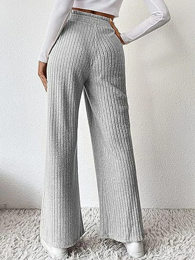 Women's Wide Leg Chinos Pants Trousers Full Length Fashion Streetwear Street Daily Olive Green Yellow-green S M Fall Winter 10 Women's Wide Leg Chinos Pants Trousers Full Length Fashion Streetwear Street Daily Olive Green Yellow-green S M Fall Winter - Image 8