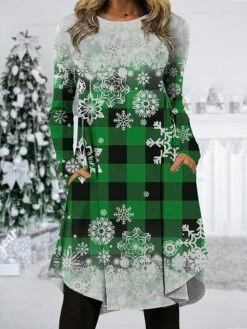 Women's Christmas Work Dress Casual Dress Fashion Winter DressDaily Midi Dress Pocket Print Crew Neck Long Sleeve Plaid Snowflake Regular Fit Wine Brown Green Fall Winter S M L XL XXL 7 Women's Christmas Work Dress Casual Dress Fashion Winter DressDaily Midi Dress Pocket Print Crew Neck Long Sleeve Plaid Snowflake Regular Fit Wine Brown Green Fall Winter S M L XL XXL -LIGHTINTHEBOX Shop uwlvqn1695780991958