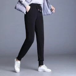 Women's Pants Trousers Drawstring Solid Color Basic Thick Winter Black 16 Women's Pants Trousers Drawstring Solid Color Basic Thick Winter Black -LIGHTINTHEBOX Shop vbzkqy1673933231954