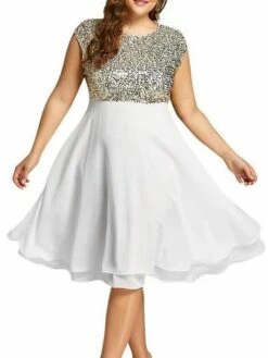 Women‘s Plus Size Curve Party Dress Sequin Dress Homecoming Dress Solid Color Midi Dress Short Sleeve Mesh Patchwork Crew Neck Classic Party Black White Spring Summer XL 3XL 4XL 5XL 10 Women‘s Plus Size Curve Party Dress Sequin Dress Homecoming Dress Solid Color Midi Dress Short Sleeve Mesh Patchwork Crew Neck Classic Party Black White Spring Summer XL 3XL 4XL 5XL -LIGHTINTHEBOX Shop vcdpak1672986683968