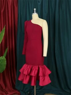 Women's Plus Size Curve Party Dress Bodycon Sheath Dress Plain Midi Dress Long Sleeve Ruffle One Shoulder Fashion Party Wine Fall Winter XL XXL 3XL 4XL 13 Women's Plus Size Curve Party Dress Bodycon Sheath Dress Plain Midi Dress Long Sleeve Ruffle One Shoulder Fashion Party Wine Fall Winter XL XXL 3XL 4XL -LIGHTINTHEBOX Shop vdcmnt1694425969406