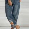 Women's Jeans Straight Full Length Denim Baggy Print Stretchy Casual Daily Casual Daily Blue S M -LIGHTINTHEBOX Shop vglscj1670303466201