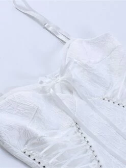 Women's Party Dress Cocktail Dress Bodycon Mini Dress White Sleeveless Pure Color Lace Up Spring Fall Winter Spaghetti Strap Fashion Halloween Birthday Wedding Guest 2023 S M L -LIGHTINTHEBOX Shop vgyoda1693886986100