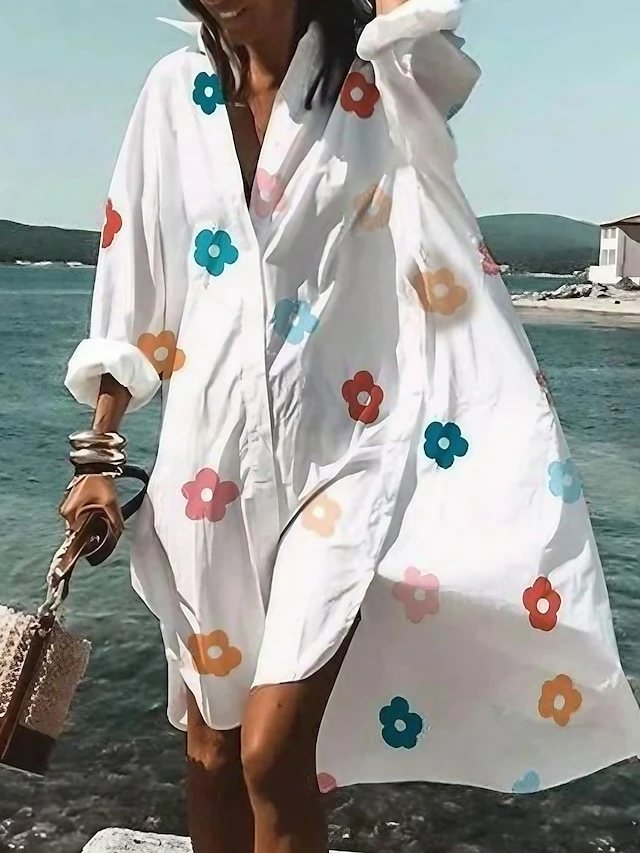 Women‘s Casual Dress Shirt Dress Sundress Blue Purple Red Long Sleeve Floral Button Winter Fall Autumn Shirt Collar Mature Winter Dress Fall Dress Loose Fit 2023 S M L XL XXL 3XL 4XL 5XL 3 Women‘s Casual Dress Shirt Dress Sundress Blue Purple Red Long Sleeve Floral Button Winter Fall Autumn Shirt Collar Mature Winter Dress Fall Dress Loose Fit 2023 S M L XL XXL 3XL 4XL 5XL