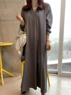 Women's Casual Dress Cotton Linen Dress Shift Dress Maxi Long Dress Cotton Fashion Traditional / Vintage Outdoor Daily Vacation V Neck Ruched Long Sleeve Fall Winter Autumn 2023 Loose Fit Black Red -LIGHTINTHEBOX Shop vitkvx1693367999117