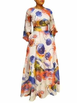 Women‘s Plus Size Curve Holiday Dress Floral Crew Neck Print 3/4 Length Sleeve Fall Spring Elegant Maxi Long Dress Formal Party Dress 9 Women‘s Plus Size Curve Holiday Dress Floral Crew Neck Print 3/4 Length Sleeve Fall Spring Elegant Maxi Long Dress Formal Party Dress -LIGHTINTHEBOX Shop vjlcrh1639987047076