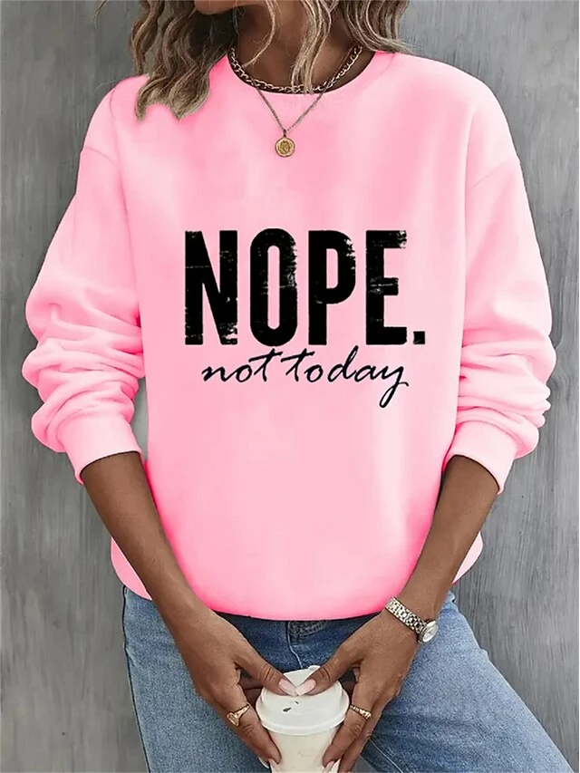 Women's Sweatshirt Pullover Sports Basic Black White Pink Letter Street Casual Round Neck Long Sleeve Top Micro-elastic Fall & Winter 8 Women's Sweatshirt Pullover Sports Basic Black White Pink Letter Street Casual Round Neck Long Sleeve Top Micro-elastic Fall & Winter - Image 6