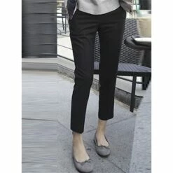 Women's Dress Pants Skinny Cropped Pants Ankle-Length Micro-elastic High Waist Fashion Streetwear Work Street Black S M Fall Winter -LIGHTINTHEBOX Shop vnokcj1695112634759