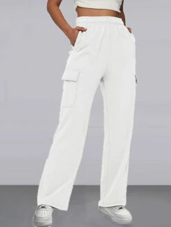 Women‘s Cargo Khaki Pants Wide Leg Trousers Full Length Active Fashion Outdoor Sports & Outdoor Light Gray Black S M Fall Winter -LIGHTINTHEBOX Shop vobgjt1694772755639