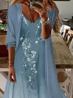 Women‘s Casual Dress Dress Set Two Piece Dress Long Dress Maxi Dress Blue Half Sleeve Print Ruched Summer Spring Fall V Neck Basic Daily Date 2023 S M L XL XXL 3XL 8 Women‘s Casual Dress Dress Set Two Piece Dress Long Dress Maxi Dress Blue Half Sleeve Print Ruched Summer Spring Fall V Neck Basic Daily Date 2023 S M L XL XXL 3XL -LIGHTINTHEBOX Shop vpdlon1654588370804