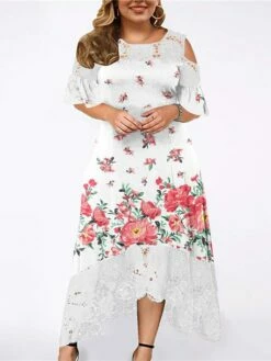 Women‘s Plus Size Curve Holiday Dress Floral Crew Neck Lace Half Sleeve Fall Spring Maxi Long Dress Date Vacation Dress Print 30 Women‘s Plus Size Curve Holiday Dress Floral Crew Neck Lace Half Sleeve Fall Spring Maxi Long Dress Date Vacation Dress Print -LIGHTINTHEBOX Shop vpjayn1654584189465