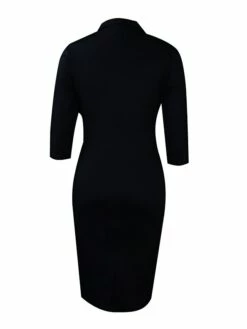 Women's Work Dress Blazer Dress Sheath Dress Fashion Winter Dress Office Daily Midi Dress Ruched Button Shirt Collar Long Sleeve Plain Regular Fit Black Red Green Fall Winter S M L XL XXL -LIGHTINTHEBOX Shop vrxkai1695267071831