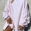 Women's Casual Dress Sweatshirt Dress Plain Dress Mini Dress Patchwork Oversized Outdoor Daily Sports Active Fashion Crew Neck Long Sleeve 2023 Loose Fit Pink Fuchsia Orange Color S M L XL Size -LIGHTINTHEBOX Shop vsvbte1694426641892
