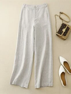 Women's Wide Leg Pants Trousers Full Length Fashion Streetwear Street Daily Grey Black M L Fall Winter -LIGHTINTHEBOX Shop vtktdp1697679565879