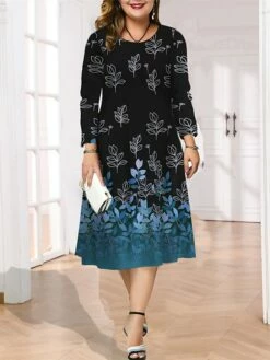 Women's Plus Size Curve Casual Dress Skater Dress A Line Dress Leaf Gradient Midi Dress Long Sleeve Print Crew Neck Fashion Outdoor Deep Purple Deep Green Fall Winter L XL XXL 3XL 4XL 11 Women's Plus Size Curve Casual Dress Skater Dress A Line Dress Leaf Gradient Midi Dress Long Sleeve Print Crew Neck Fashion Outdoor Deep Purple Deep Green Fall Winter L XL XXL 3XL 4XL -LIGHTINTHEBOX Shop vvhxjr1695713741327