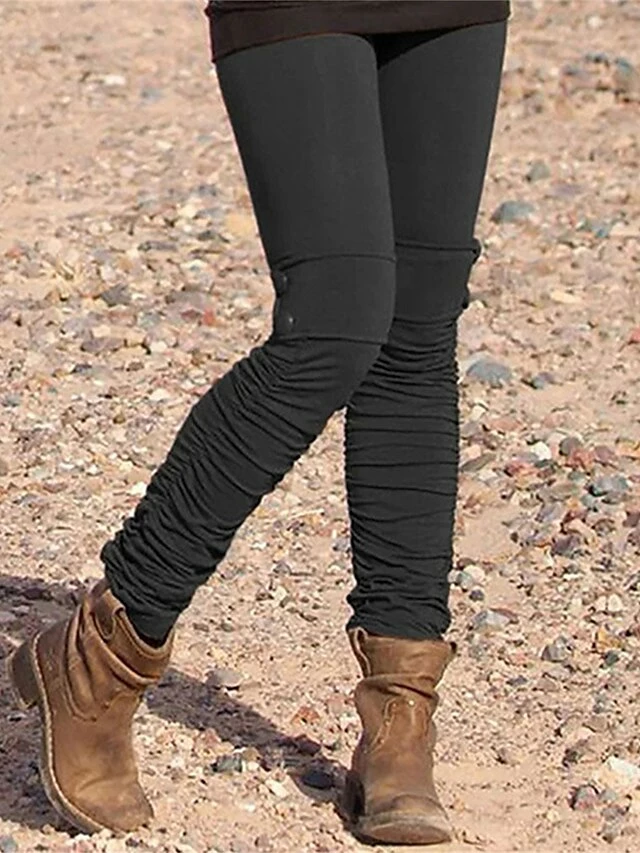 Women's Skinny Pants Trousers Leggings Full Length Fashion Streetwear Street Daily Black S M Fall Winter 4 Women's Skinny Pants Trousers Leggings Full Length Fashion Streetwear Street Daily Black S M Fall Winter - Image 2