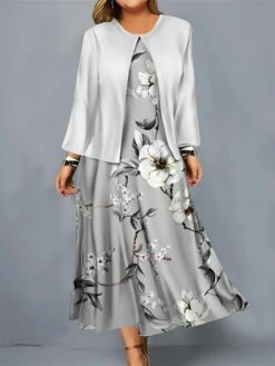 Women's Plus Size Curve Casual Dress Dress Set Two Piece Dress Floral Midi Dress Long Sleeve Print Crew Neck Mature Outdoor Pink Light Blue Fall Winter L XL XXL 3XL 4XL 7 Women's Plus Size Curve Casual Dress Dress Set Two Piece Dress Floral Midi Dress Long Sleeve Print Crew Neck Mature Outdoor Pink Light Blue Fall Winter L XL XXL 3XL 4XL -LIGHTINTHEBOX Shop wdiqtg1695096067170