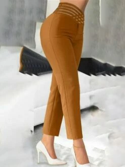 Women's Pants Trousers Full Length Fashion Streetwear Street Daily Violet Light Brown S M Fall Winter -LIGHTINTHEBOX Shop wgdrpp1693983761076