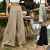 Casual High Waist Wide Leg Cotton Linen Stitching High Waist Loose Trousers Women's Pants 1 Casual High Waist Wide Leg Cotton Linen Stitching High Waist Loose Trousers Women's Pants -LIGHTINTHEBOX Shop wizyom1655718512226