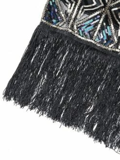 Women's Retro 1920s Fringe Dress Midi Dress Party Halloween Sequins Tassel Fringe Geometric Crewneck Short Sleeve Regular Fit Spring Fall 2023 Red Blue S M L XL -LIGHTINTHEBOX Shop wjdwzw1693206893167