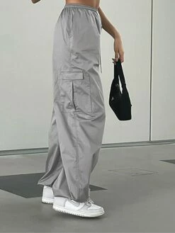 Women's Cargo Pants Pants Trousers Full Length Fashion Streetwear Street Daily Khaki Grey S M Fall Winter -LIGHTINTHEBOX Shop wlekdc1694149798893