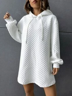 Women's Casual Dress Hoodie Dress Mini Dress Active Fashion Outdoor Sport Going Out Hoodie Pure Color Solid Color Loose Fit White S M L XL XXL -LIGHTINTHEBOX Shop wlvkea1694427877605
