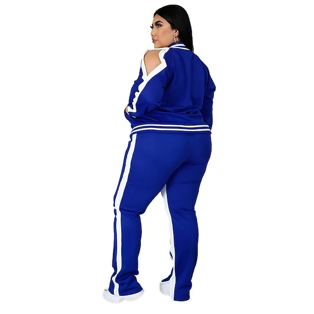 Women's Tracksuit Sweatsuit 2 Piece Athletic Winter Long Sleeve Thermal Warm Breathable Soft Fitness Running Jogging Sportswear Activewear Striped Black Yellow Light Green 18 Women's Tracksuit Sweatsuit 2 Piece Athletic Winter Long Sleeve Thermal Warm Breathable Soft Fitness Running Jogging Sportswear Activewear Striped Black Yellow Light Green - Image 16