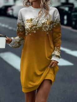 Women's Casual Dress Sweatshirt Dress Mini Dress Warm Daily Outdoor Holiday Weekend Crew Neck Print Floral Loose Fit Yellow Red Blue S M L XL XXL 7 Women's Casual Dress Sweatshirt Dress Mini Dress Warm Daily Outdoor Holiday Weekend Crew Neck Print Floral Loose Fit Yellow Red Blue S M L XL XXL -LIGHTINTHEBOX Shop wmuhsc1695027783727