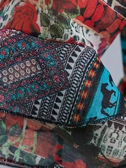 Women's Casual Dress Cotton Linen Dress Swing Dress Midi Dress Linen / Cotton Blend Fashion Classic Outdoor Daily Holiday V Neck Ruched Ruffle 3/4 Length Sleeve Fall Winter Autumn 2023 Loose Fit Blue -LIGHTINTHEBOX Shop wnkbmg1693553171754