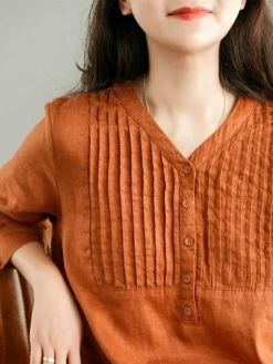 Women's Work Dress Sheath Dress Semi Formal Dress Fashion Midi Dress Button V Neck Half Sleeve Plain Loose Fit White Blue Orange Fall Winter L XL XXL 3XL -LIGHTINTHEBOX Shop worjci1692601432570