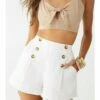 Women's Shorts Cotton Blend White Fashion Casual Daily Side Pockets Short Comfort Plain S M L XL -LIGHTINTHEBOX Shop wqpkrp1684986418617