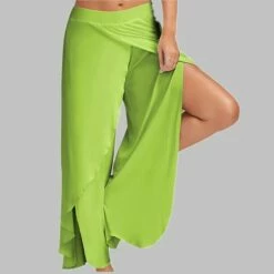 Women's Culottes Wide Leg Pants Trousers Baggy Light Green Light Grey Light Blue Mid Waist Stylish Boho Daily Going Out Soft Plain S M L XL XXL -LIGHTINTHEBOX Shop wrlklf1623312787064