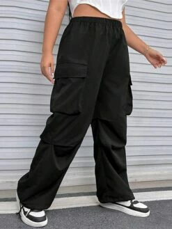 Women‘s Cargo Parachute pants Trousers Full Length Fashion Streetwear Street Daily Black XL 2XL Fall Winter -LIGHTINTHEBOX Shop wvahou1694510083822