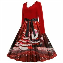 Women's Christmas Party Dress Swing DressKnee Length Dress Green Wine Dark Green Red Black Long Sleeve Santa Claus Elk Snowman Print Fall Winter V Neck Vintage Party Elegant Party 2022 S M L XL XXL 30 Women's Christmas Party Dress Swing DressKnee Length Dress Green Wine Dark Green Red Black Long Sleeve Santa Claus Elk Snowman Print Fall Winter V Neck Vintage Party Elegant Party 2022 S M L XL XXL -LIGHTINTHEBOX Shop wveeyu1665475510210