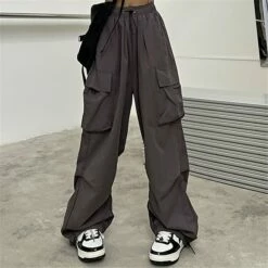 Women‘s Cargo Parachute pants Trousers Baggy Full Length Baggy Micro-elastic High Waist Fashion Casual Daily ArmyGreen Black S M Spring &Fall 12 Women‘s Cargo Parachute pants Trousers Baggy Full Length Baggy Micro-elastic High Waist Fashion Casual Daily ArmyGreen Black S M Spring &Fall -LIGHTINTHEBOX Shop wwkevc1659455883127