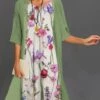 Women's Two Piece Dress Set Casual Dress Dress Set Outdoor Daily Fashion Elegant Print Midi Dress Crew Neck 3/4 Length Sleeve Floral Regular Fit White Blue Green Summer Spring S M L XL XXL -LIGHTINTHEBOX Shop wxwmas1683028896352