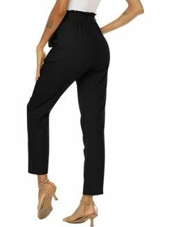 Women‘s Linen Dress Pants Trousers Cotton And Linen Magenta Orange Red Rust High Waist Streetwear Casual Comfort Holiday Daily Wear Vacation Pocket Micro-elastic Full Length Breathability Plain -LIGHTINTHEBOX Shop xcfalo1688025662090