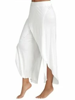 Women's Culottes Wide Leg Wide Leg Chinos Ruffle Layered Stretchy Mid Waist Basic Casual / Sporty Casual Daily Black White S M Summer Spring &Fall -LIGHTINTHEBOX Shop xcflcr1634640612140