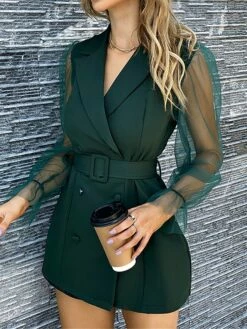 Women's Work Dress Blazer Dress Sheath Dress Fashion Office Daily Workfashion Mesh Sleeve Mini Dress Mesh Button Shirt Collar Long Sleeve Plain Regular Fit Black Dark Green Green Fall Winter S M L 34 Women's Work Dress Blazer Dress Sheath Dress Fashion Office Daily Workfashion Mesh Sleeve Mini Dress Mesh Button Shirt Collar Long Sleeve Plain Regular Fit Black Dark Green Green Fall Winter S M L -LIGHTINTHEBOX Shop xgdjzc1697711839903