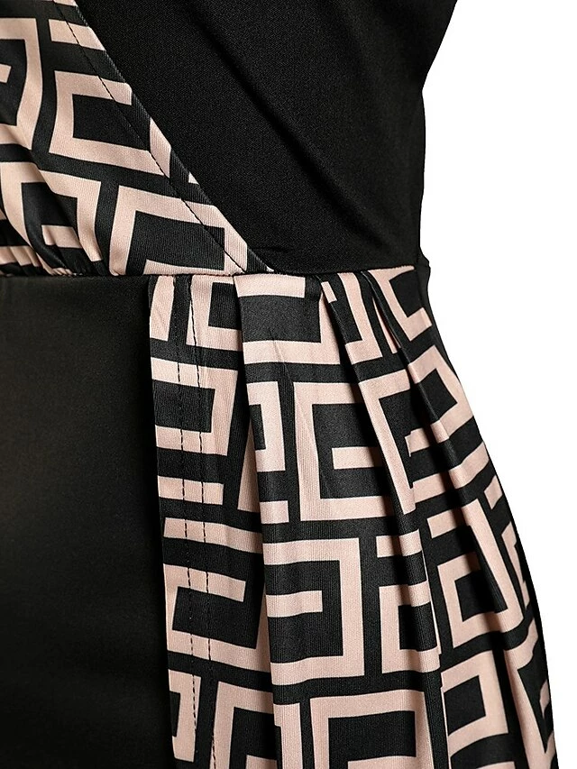 Women's Party Dress Bodycon Sheath Dress Midi Dress Black And White Stripes Long Sleeve Check Zipper Winter Fall Autumn V Neck Modern Winter Dress Weekend Fall Dress Slim 2023 S M L XL XXL 6 Women's Party Dress Bodycon Sheath Dress Midi Dress Black And White Stripes Long Sleeve Check Zipper Winter Fall Autumn V Neck Modern Winter Dress Weekend Fall Dress Slim 2023 S M L XL XXL - Image 4