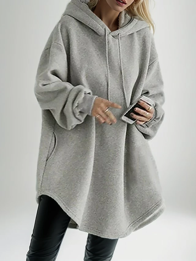 Women's Casual Dress Hoodie Dress Winter Dress Mini Dress Ruched Outdoor Street Daily Fashion Streetwear Hooded Long Sleeve 2023 Loose Fit Black Royal Blue Gray Color S M L XL XXL Size 3 Women's Casual Dress Hoodie Dress Winter Dress Mini Dress Ruched Outdoor Street Daily Fashion Streetwear Hooded Long Sleeve 2023 Loose Fit Black Royal Blue Gray Color S M L XL XXL Size
